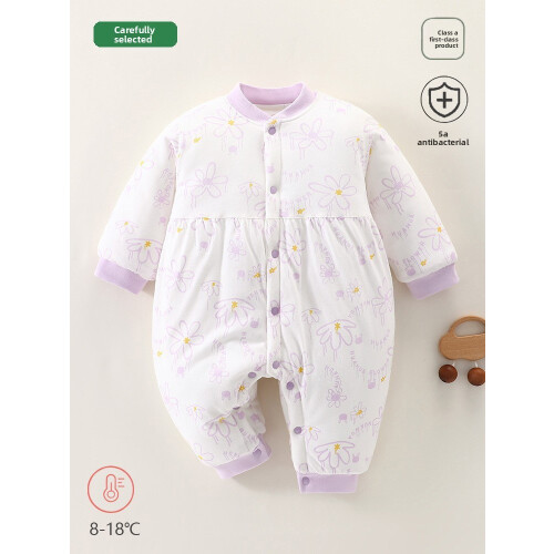 (Style I,59cm)Organic Cotton Baby Crawling Suit With Single Button Closure Playtime S 2