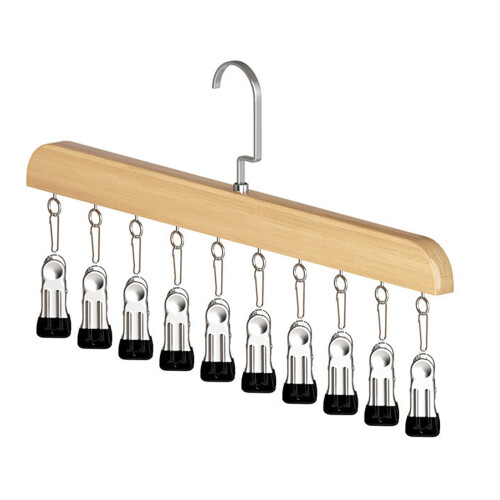 Clip réglable pour porte-vêtements, maximisant l'espace-B