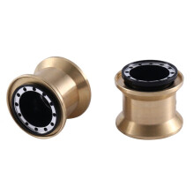 4Pcs Brass Clamp Ring Metal 1.0 Wheel Rim Wheel Hub for FMS FCX24 Max Smasher 1/24 RC Crawler Car Upgrade Accessories,1
