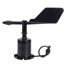 Sensor de velocidad del viento alimentado por energía solar, dispositivo de monitoreo meteorológico de policarbonato, medición precisa, diseño