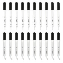 20Pcs 1ML Graduated Glass Droppers Liquid-straight elbow