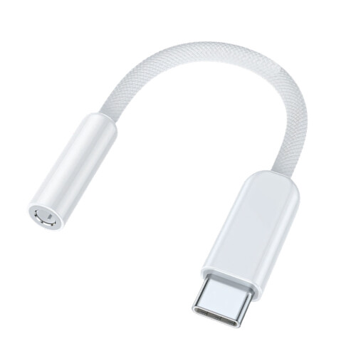 Cordon de conversion universel USB C vers 3,5 mm pour-Blanc