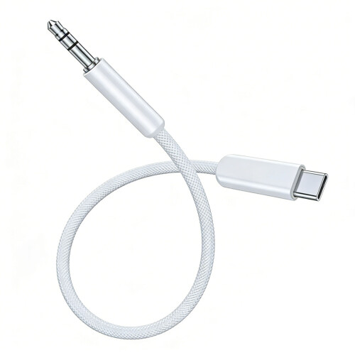 Standard USB C To 3 5mm Sound Cable Wire For Seamlessly-White