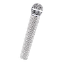 Jouet de microphone décoré élégant pour enfants, adultes-Blanc