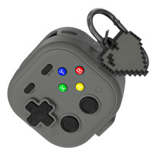 Étui pour écouteurs en forme de contrôleur de jeu, avec-Gris B