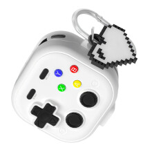 Étui pour écouteurs en forme de contrôleur de jeu, avec-Blanc B