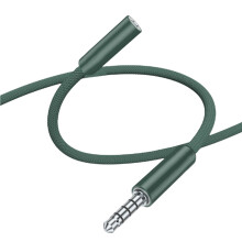 Ligne d'extension de câble sonore tressé robuste-vert nuit foncé