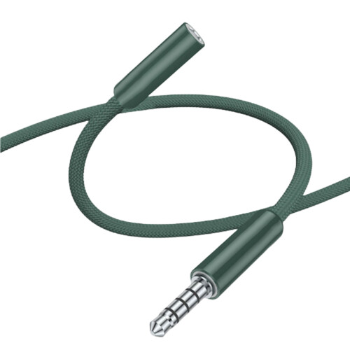 Ligne d'extension de câble sonore tressé robuste-vert nuit foncé