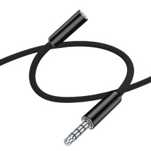 Reliable 3.5mm Sound Extension Wire Cable Line For Clear-Black