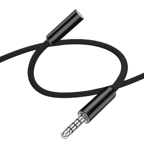 Reliable 3.5mm Sound Extension Wire Cable Line For Clear-Black