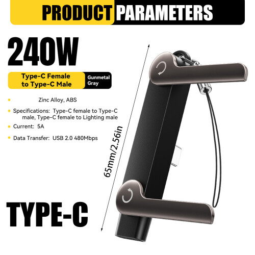 Le support adaptateur ergonomique de type C offre une-5 pièces 1