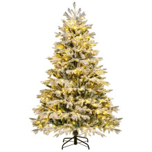 Árvore de Natal artificial de 180 cm com neve e 350 luzes LED