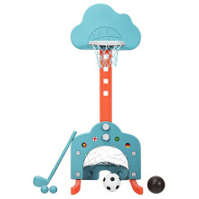 Conjunto esportivo infantil ajustável 3 em 1: basquete, futebol, golfe