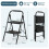 2-Step Folding Ladder with Padded Handle, 47x39x71 cm, Black 3