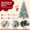 Árvore de Natal artificial de 180 cm com neve, 8 modos de luz 5