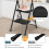 2-Step Folding Ladder with Padded Handle, 47x39x71 cm, Black 4