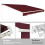 Retractable Patio Awning, Aluminum, 3.6m x 3m, Wine Red 4