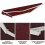Retractable Patio Awning, Aluminum, 3.6m x 3m, Wine Red 5