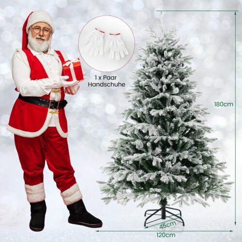 Árvore de Natal artificial de 180 cm com neve e 350 luzes LED 1