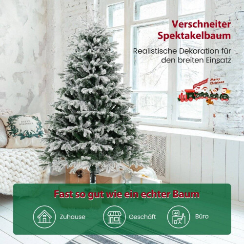 Árvore de Natal artificial de 180 cm com neve e 350 luzes LED 2