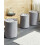 Beliani Set of 3 Baskets ARCHA Cotton Grey 2