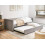 Beliani Trundle Bed Fabric LIBOURNE 90 x 200 cm (EU Single) Light Grey 4
