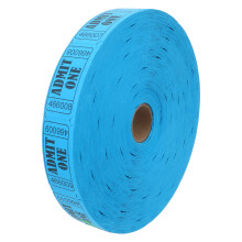 Numbered Paper Carnival Tickets Roll Sky-Blue Prize Tickets