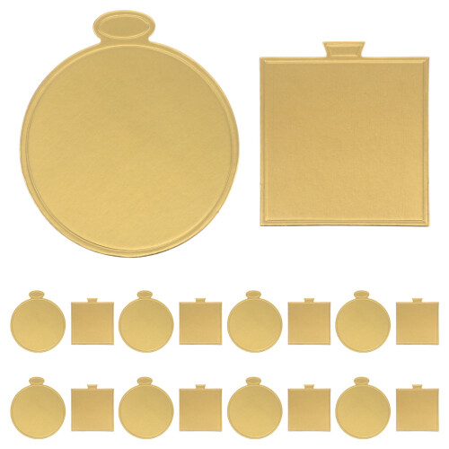 100Pcs Gold Cake Paper Base Round Board for Mini Cupcakes Dessert Use