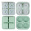 Flexible Silikon-Eiswürfelformen, quadratische, runde-Ai Green 1