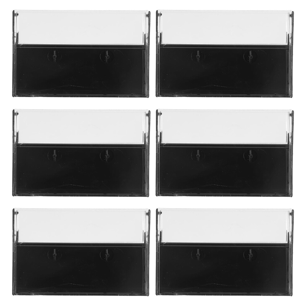 6Pcs Clear Cassette Tape Cases Plastic Storage Boxes For Home Travel 3751209501450