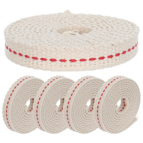 5Rouleaux Mèches Beige Coton Pour Huile Traditionnelle
