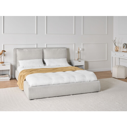 Beliani Waterbed Fabric BAJONNA 160 x 200 cm (EU King) Light Grey 1