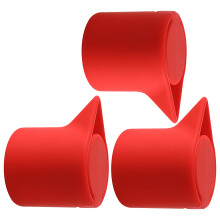 Pack of 3 Silicone Wine Stoppers Efficient Leak Proof Seal-Red