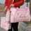 Mama Bag Set Rosa Kapazität Multifunktionale Wickeltasche 2