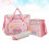 Mama Bag Set Rosa Kapazität Multifunktionale Wickeltasche 4