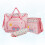 Mama Bag Set Rosa Kapazität Multifunktionale Wickeltasche 5