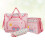 Mama Bag Set Rosa Kapazität Multifunktionale Wickeltasche 6