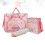 Mama Bag Set Rosa Kapazität Multifunktionale Wickeltasche 7