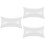 3Pièces Oreiller Gonflable Transparent Portable Pour Salon 5