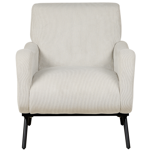 Beliani Armchair ALMIND Corduroy Light Grey 2