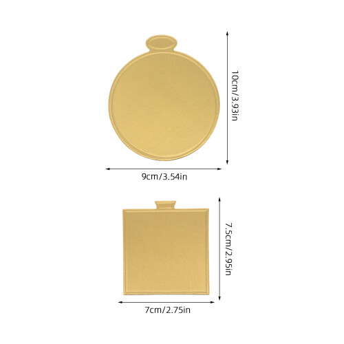 100Pcs Gold Cake Paper Base Round Board for Mini Cupcakes Dessert Use 1
