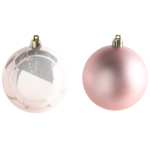 Beliani Set of 36 Baubles BYGDIN Pink 1