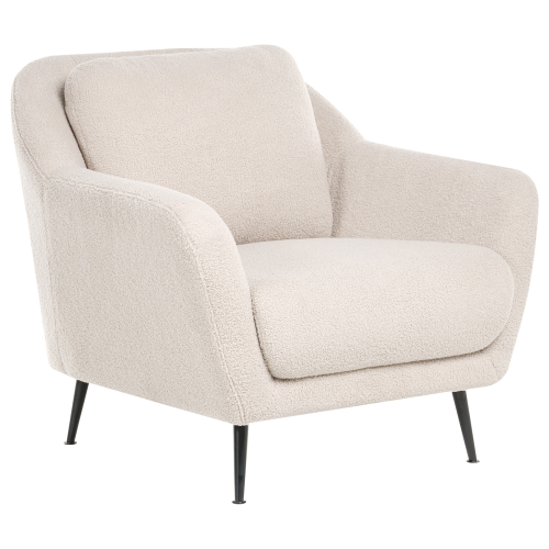 Beliani Armchair EIBY Boucle Beige 1