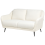 Beliani Sofa 2 Seater EIBY Chenille White 4