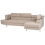 Beliani Corner Sofa 5 Seater NORREA Fabric Beige Left Hand 5