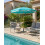 Beliani Market Parasol 232 cm SESTRIERE Turquoise 2