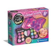 CLEMENTONI - Fliegenbogen-Tasche - Make-up-Set für Kinder - Lidschatten, Lippen-Glitzer, Schwamm, Pinsel - Ab 6 Jahren