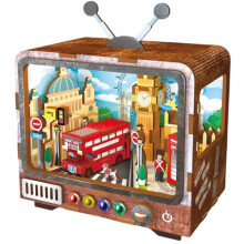Bücherwinkel - DIY-Kit zum Bau eines 3D-Modells Buchstütze - TV London - 12,5 x 8 x 13 cm