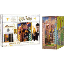 Bücherwinkel - DIY-Kit zum Bau eines 3D-Modells Buchstütze - REVELL - Tiny Adventures - Harry Potter - Quidditch-Feld - LED