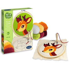 Magische Nadelstickerei - SENTOSPHERE - Kunst & Kreationen - Punch Needle - Kleiner Hirsch - Einführung ins Häkeln - Ab 6 Jahren